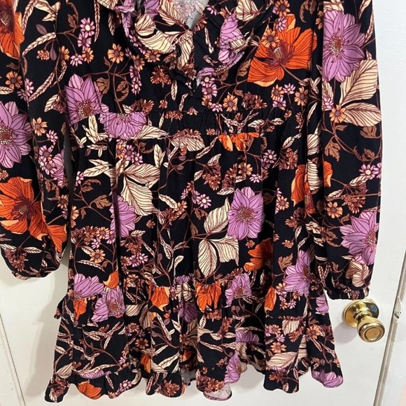 NWT | Anthropologie Pilcro Tiered Corduroy Long Sleeve Mini | Medium, Petite - Picture 5 of 10